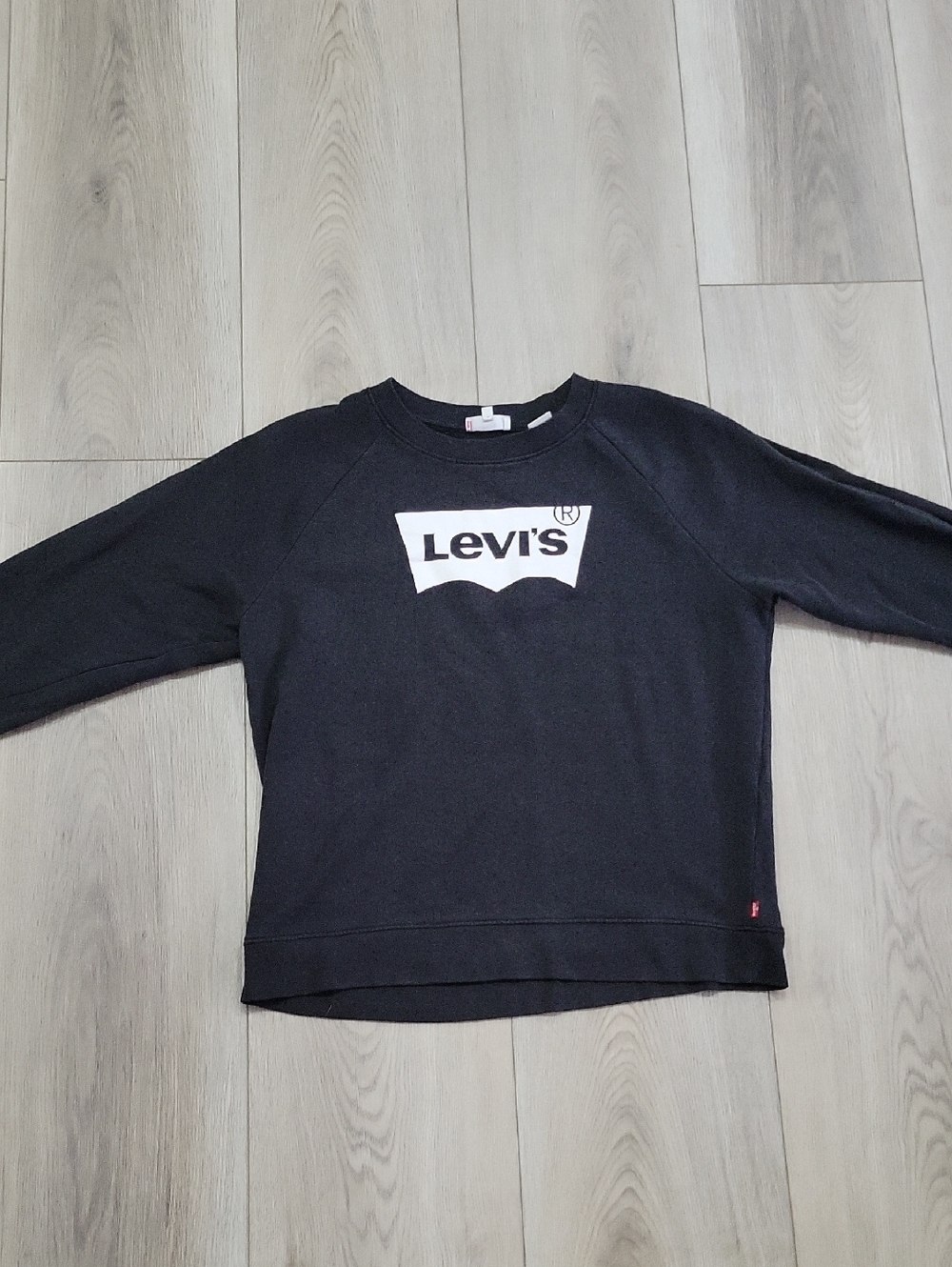 Levi's Black Crewneck Sweatshirt with White Logo